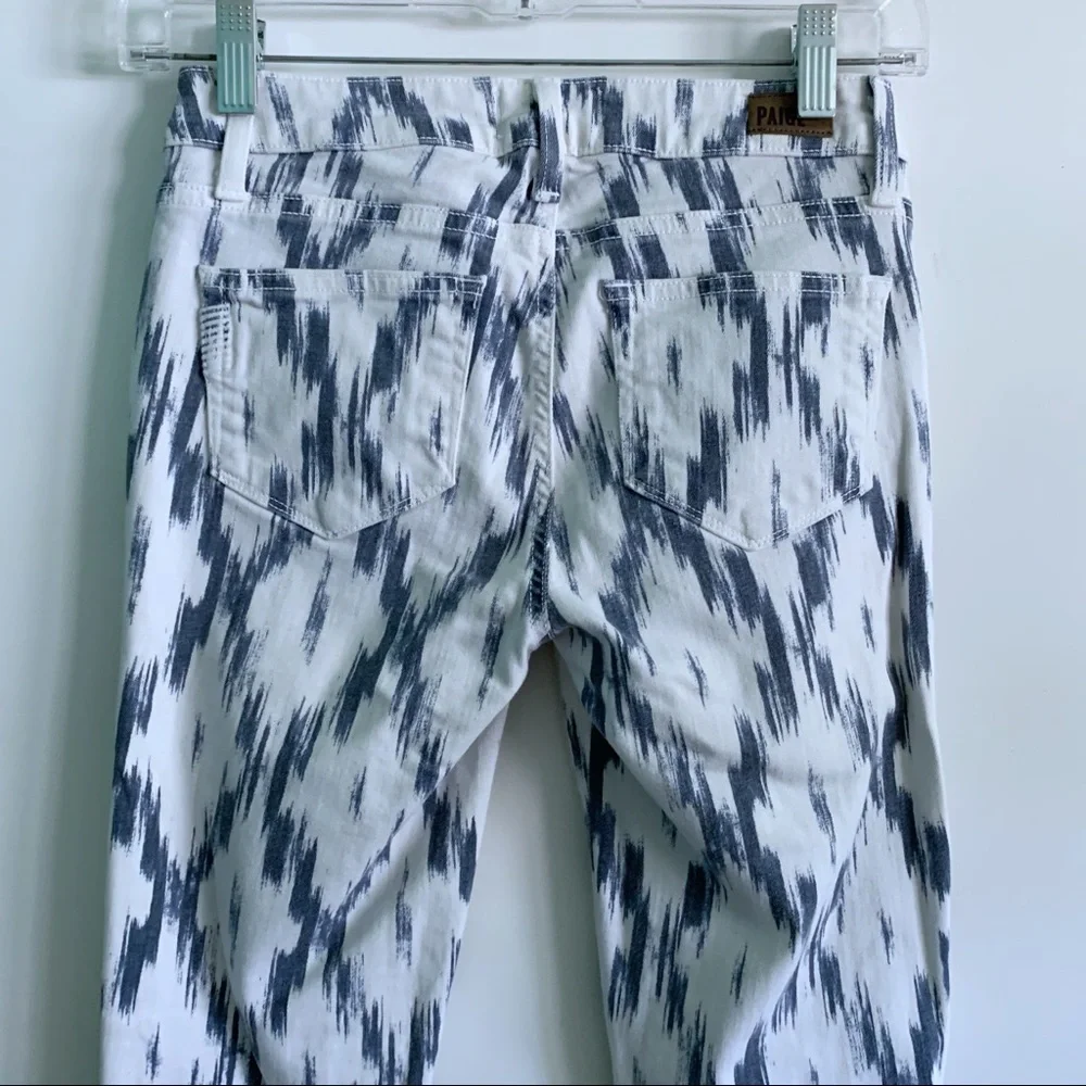 PAIGE Woman’s Verdugo Ultra Skinny Alexandria Ikat Print Jeans Size 26 - Picture 5 of 7